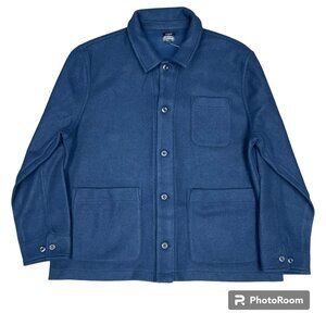 J. CREW Men's Knit Chore Jacket Navy Blue- Size XXL